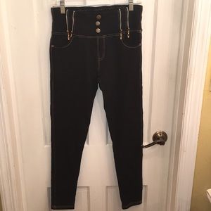 Dark denim jeggings